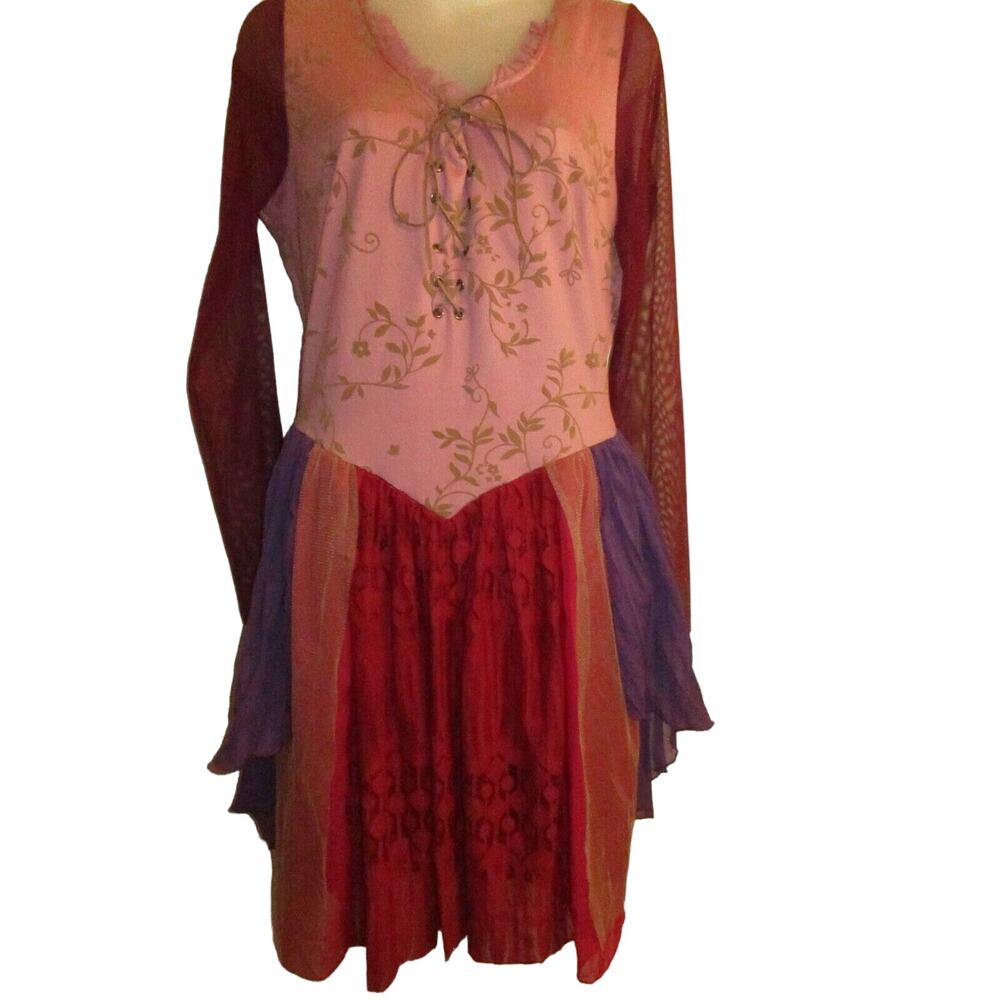 Sarah Sanderson Halloween Costume Large 12-14 Disney Hocus Pocus Dress Adult
